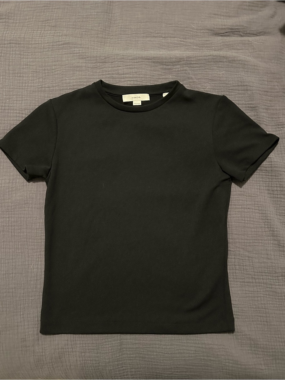 Vince Black Crewneck Short Sleeve Tee